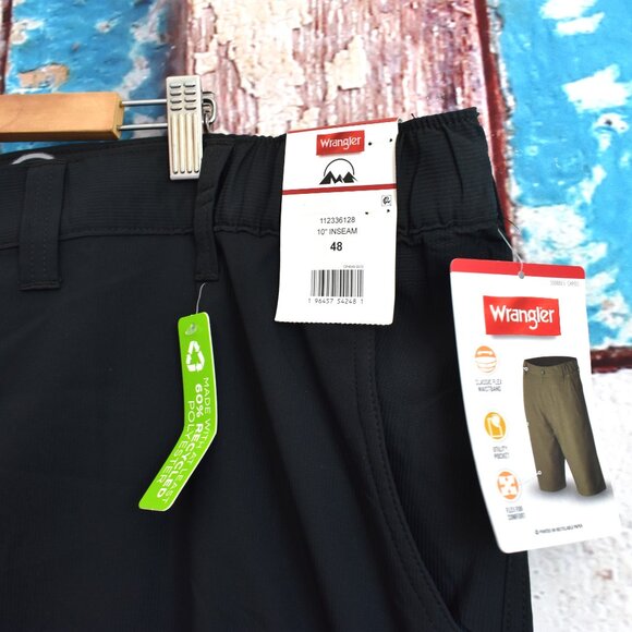 Men's Wrangler Morro Bay Performance Short 10" Inseam SIZE 48 Black NEW - Picture 6 of 10